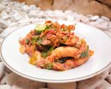 Foto langkah ke 6 dari resep Cumi Asin Sambal Ijo Ala Teh Ica.