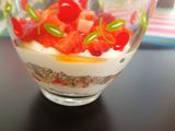Zabpelyhes gyümölcs joghurt