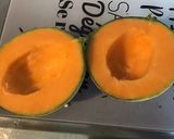 Une image de l'étape 4 de Salade de melon et banane aux fruits du jardin.