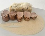 Szűzérme falatkák fokhagymás mártással recept fázis 3 fotója