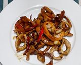 辣椒蒜炒魷魚圈的食譜步驟6照片