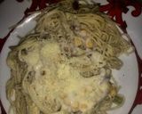 Foto del paso 5 de la receta: Pasta carbonara con maíz, tocineta y chuleta ahumada