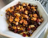 Une image de l'étape 7 de Salade de betteraves rouges au riz jaune, fonds d’artichauts et ricotta.