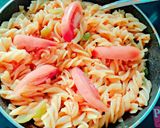 A picture of step 6 of Myonnaise Vegetable pasta.