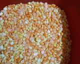 A picture of step 1 of Lentil veg dalia/porridge.