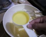 A picture of step 2 of Turkish Milk cake.
