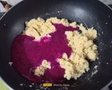 A picture of step 4 of Red Dragon Fruit Coconut Burfi.