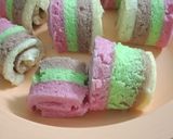 Foto langkah ke 5 dari resep Bolu gulung kukus pelangi.