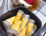 Foto langkah ke 4 dari resep Roti Keong Vla Pisang Coklat.