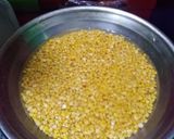 A picture of step 1 of Laddu pithi with chutney.
