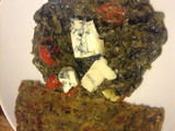 Dandelion Ka Saag. with grape tomatoes and blue cheese