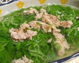 Hình bước làm 2 của món Canh cải con nấu thịt xay