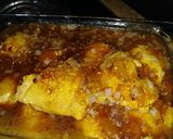 A picture of step 5 of Peach Whiskey BBQ chicken thighs (Ree Drummond's recipe).