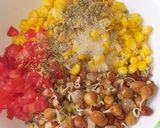 A picture of step 4 of Corn and sprout salad.