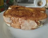 Foto del paso 8 de la receta: Sándwich🥯de queso🧀y jamón🥓en pan artesanal🥯🧀🍞