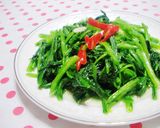 清炒菠菜的食譜步驟4照片