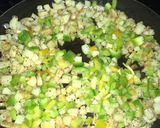 A picture of step 2 of Sincronizada with Chorizo and Potato Filling.