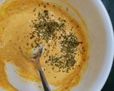 A picture of step 2 of Disc Paneer tikka masala sandwich.