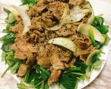 Hình bước làm 3 của món Bò xào - rau càng cua dầu dấm