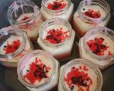 Foto langkah ke 7 dari resep K-Berry Bunhong Myeon Jar (Puding Bihun Strawberry).