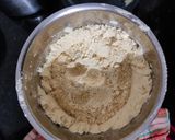 A picture of step 1 of Sattu laddu.