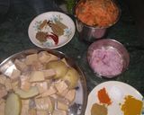 A picture of step 1 of Jackfruits Hyderabadi.