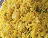 A picture of step 9 of Alu matar tahiri.