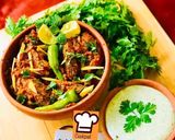 A picture of step 6 of Kabab karahi masala.