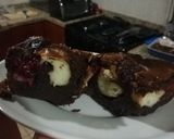 Foto del paso 9 de la receta: Cheesecake brownies con frambuesas