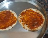 A picture of step 2 of Leftover mini roti pizza.