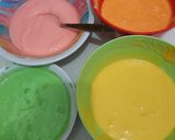 Foto langkah ke 4 dari resep Rainbow cake kukus.