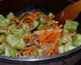 Foto del paso 3 de la receta: Pollo con verduras y spaghetti