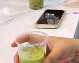 Gambar langkah 5 resipi Teh Hijau Jelly Cincau.