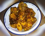 A picture of step 5 of Imli chicken.