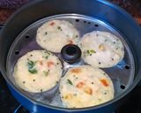 A picture of step 7 of Instant Bread Idli.
