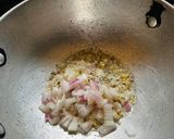 A picture of step 2 of Lentil DalSpinach.