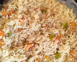 A picture of step 1 of Stir fry veggie rice.