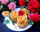 Hình bước làm 6 của món Hoành thánh hoa hồng chiên