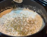 A picture of step 6 of Cacio E Pepe Ravioli in Lemon 🍋 Garlic 🧄 Cream Sauce with Roasted Sweet Peppers 🌶️ ( my Italian C.