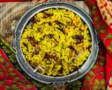 A picture of step 4 of Quick Vegetable biryani with winter vegetables in cooker.