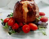 Foto del paso 6 de la receta Calabaza rellena con queso azul, jamón y nata