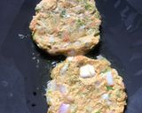 A picture of step 2 of Barely veggie pancake or Thalipith.