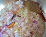 A picture of step 2 of Palak Chole Biryani.