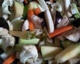 A picture of step 1 of Mix veg without onion and garlic.