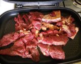 A picture of step 3 of Nyama choma (beef).