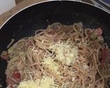 Foto langkah ke 6 dari resep Fettuccine Alfredo dengan Bayam Ungu.