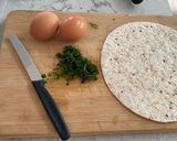 A picture of step 1 of Double Multiseed Tortilla with Cheese and Eggs.