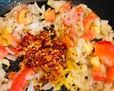 A picture of step 4 of Kalay chana chaat.