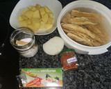 Foto del paso 1 de la receta: 263. Estofado de yuba con patatas al toque de achiote y orégano