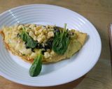 Foto del paso 2 de la receta: Omelette de espinaca y queso. 🍃